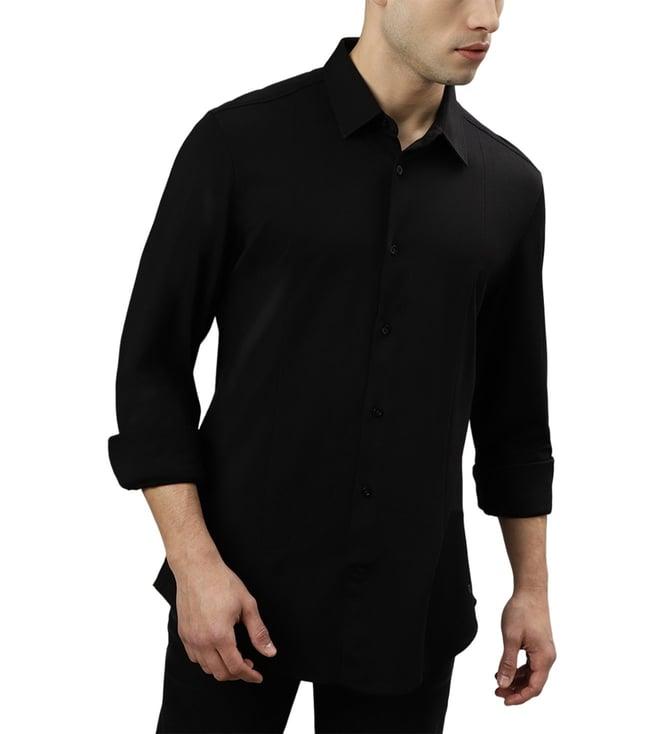 iconic black slim fit shirt