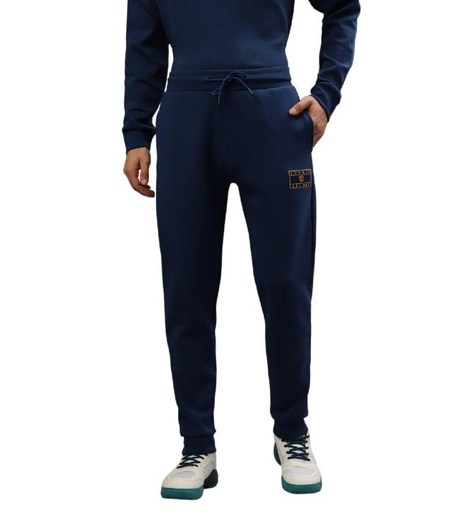 iconic blue regular fit joggers