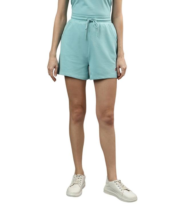 iconic blue regular fit shorts