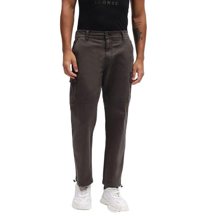 iconic brown relaxed fit cargo trousers