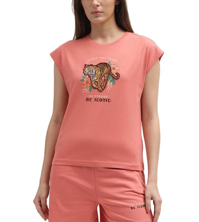 iconic coral applique logo regular fit t-shirt