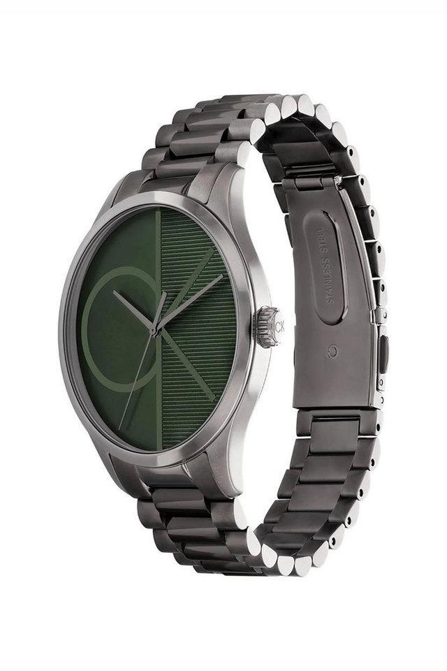 iconic green dial stainless steel analog unisex watch - 25200164