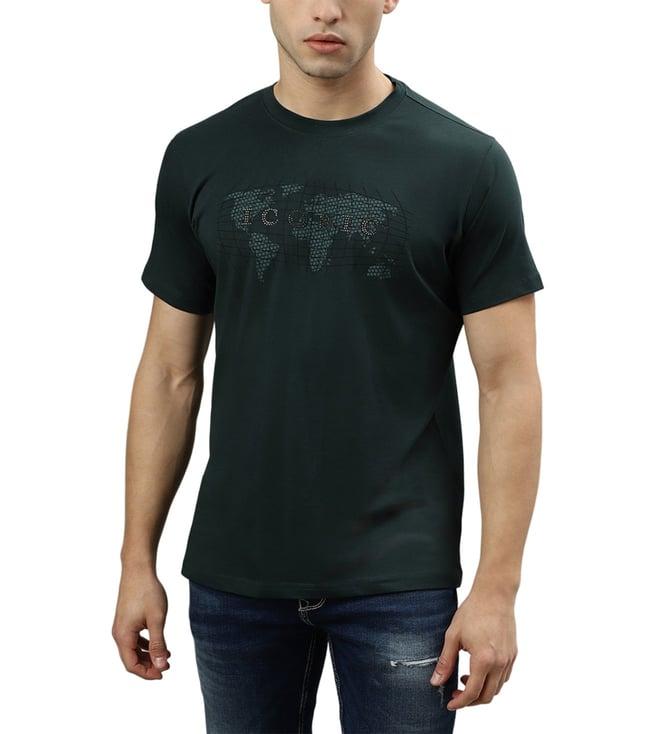 iconic green graphic logo print regular fit t-shirt