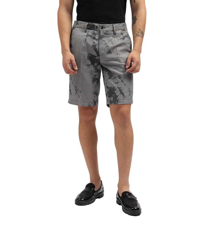 iconic grey tie-dye regular fit shorts