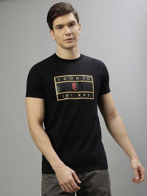 iconic men graphic regular fit cotton t-shirt