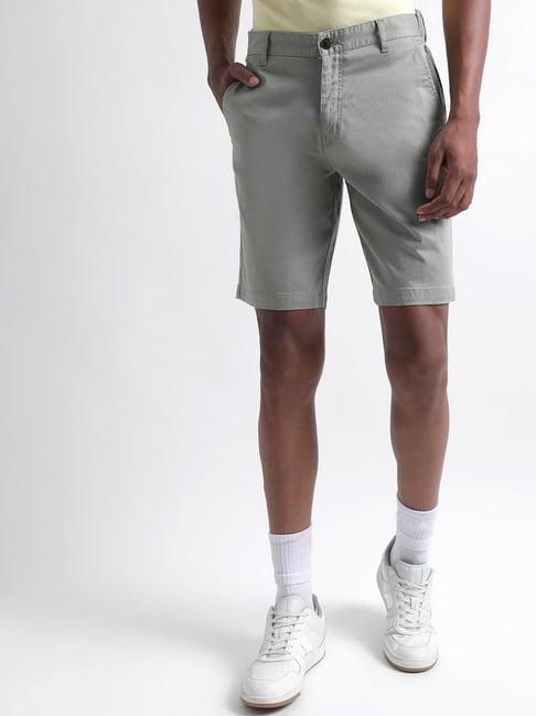 iconic men solid regular fit cotton shorts