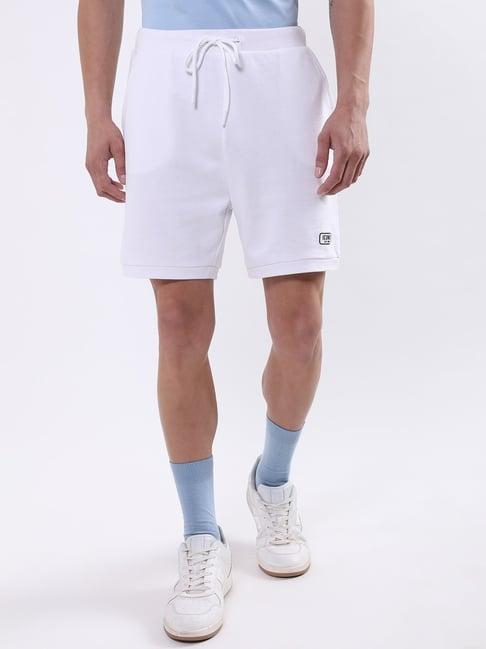 iconic men solid regular fit cotton shorts