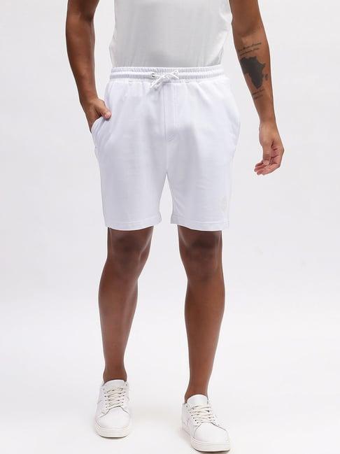 iconic men solid regular fit cotton shorts