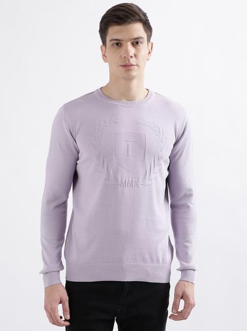 iconic men solid regular fit cotton sweaters