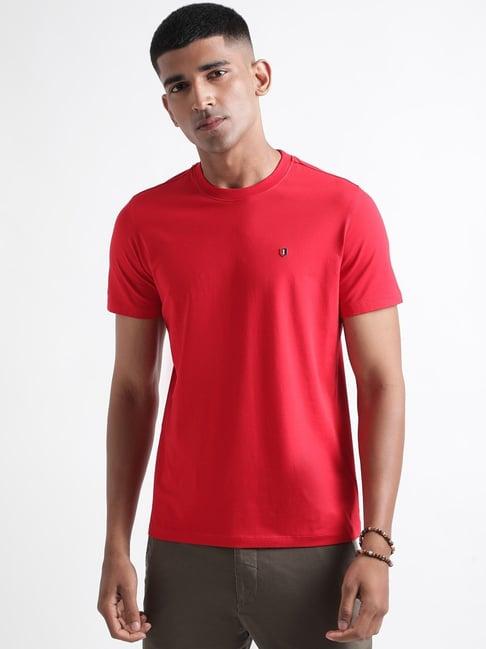 iconic men solid regular fit cotton t-shirt