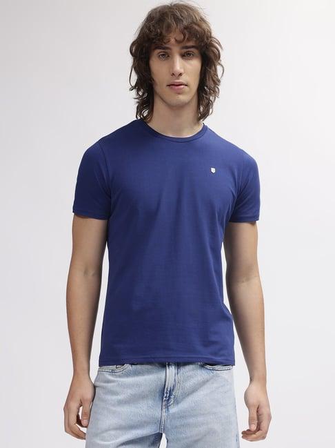 iconic men solid regular fit cotton t-shirt