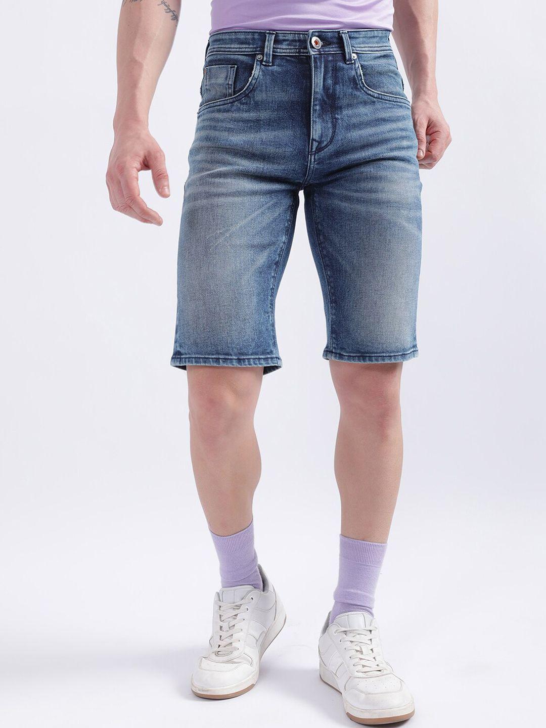 iconic men washed denim shorts