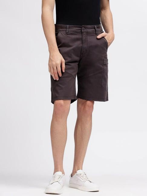 iconic men washed regular fit cotton shorts