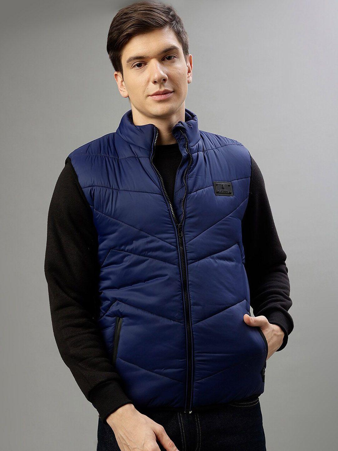 iconic mock collar quilted jacket