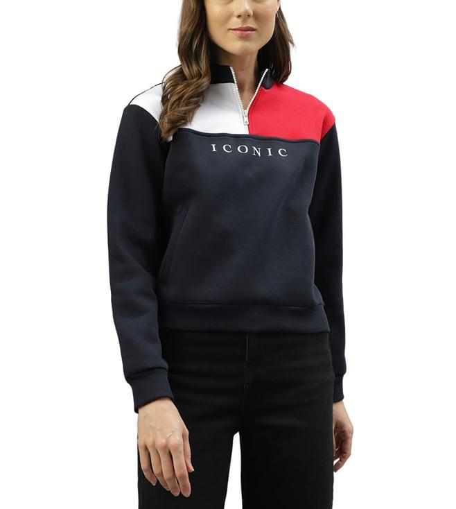 iconic multicolor colourblocked logo regular fit sweatshirt