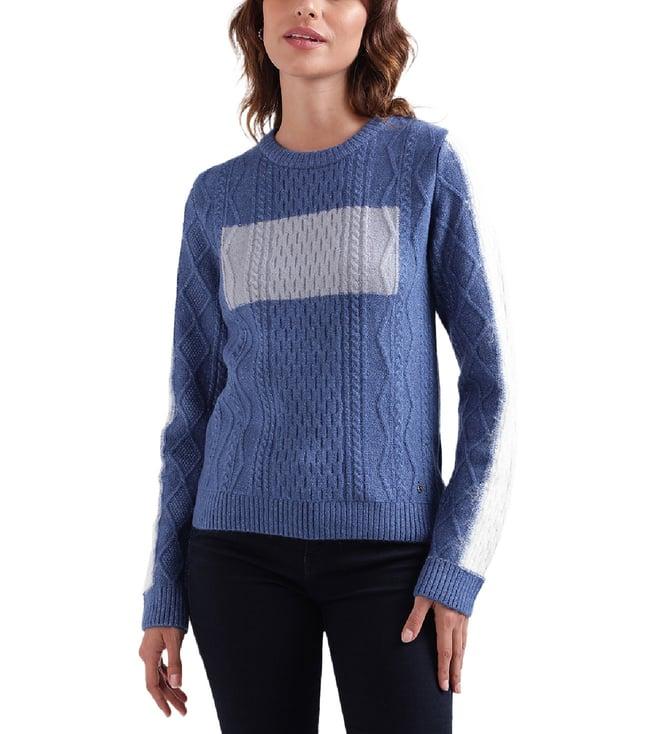 iconic multicolor colourblocked regular fit sweater