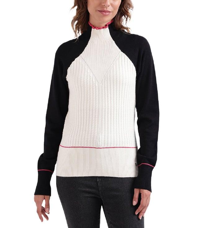 iconic multicolor colourblocked regular fit sweater