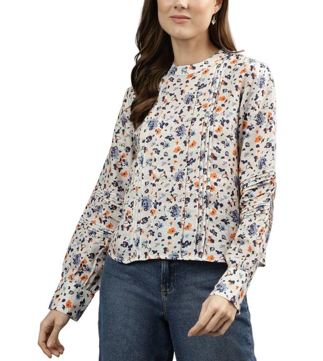 iconic multicolor floral print regular fit top