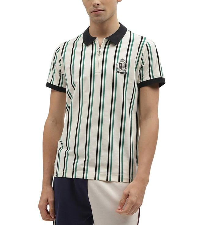 iconic multicolor striped regular fit polo t-shirt