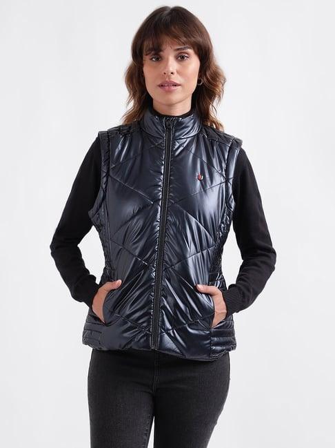 iconic navy quilted jacket