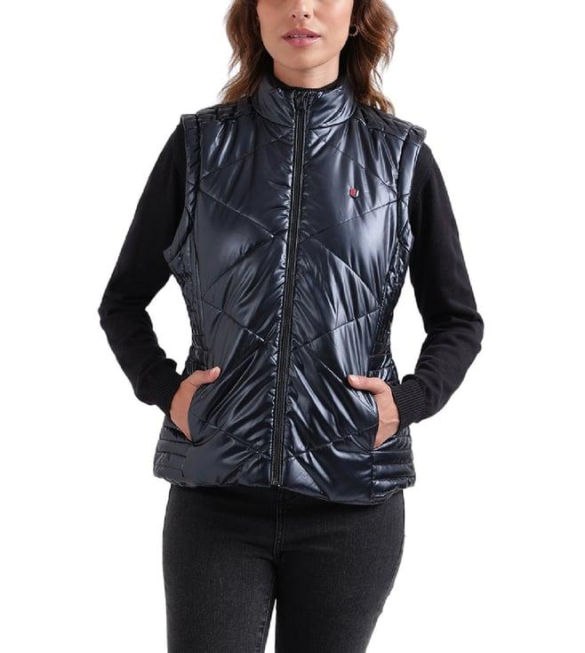 iconic navy quilted regular fit gilet jacket