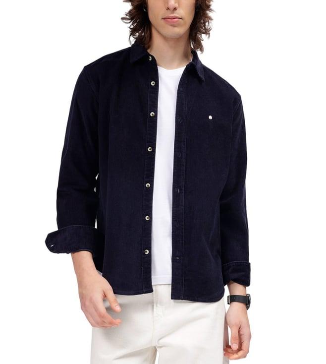 iconic navy regular fit shirt