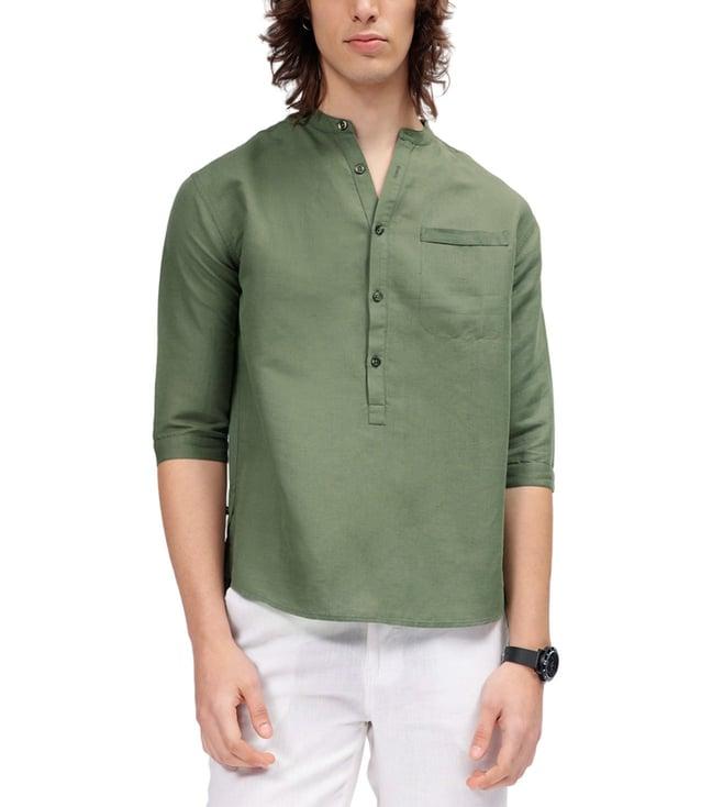 iconic olive regular fit shirt