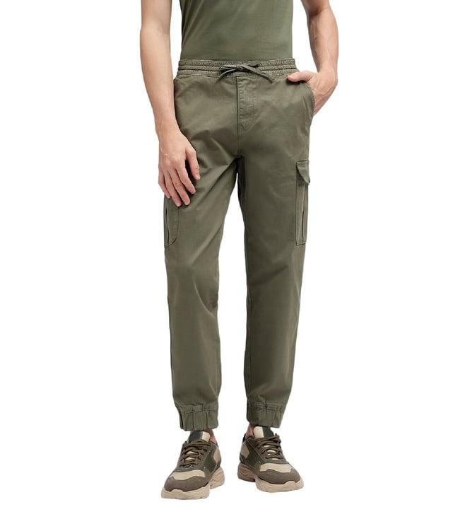 iconic olive relaxed fit cargo trousers