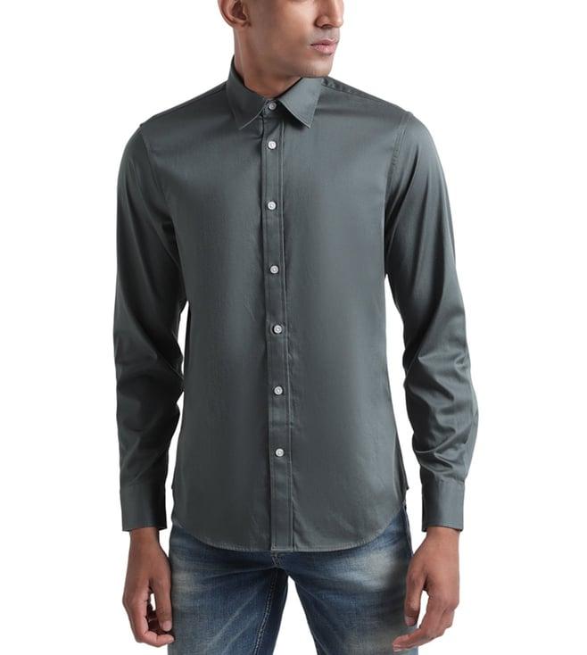 iconic olive slim fit shirt