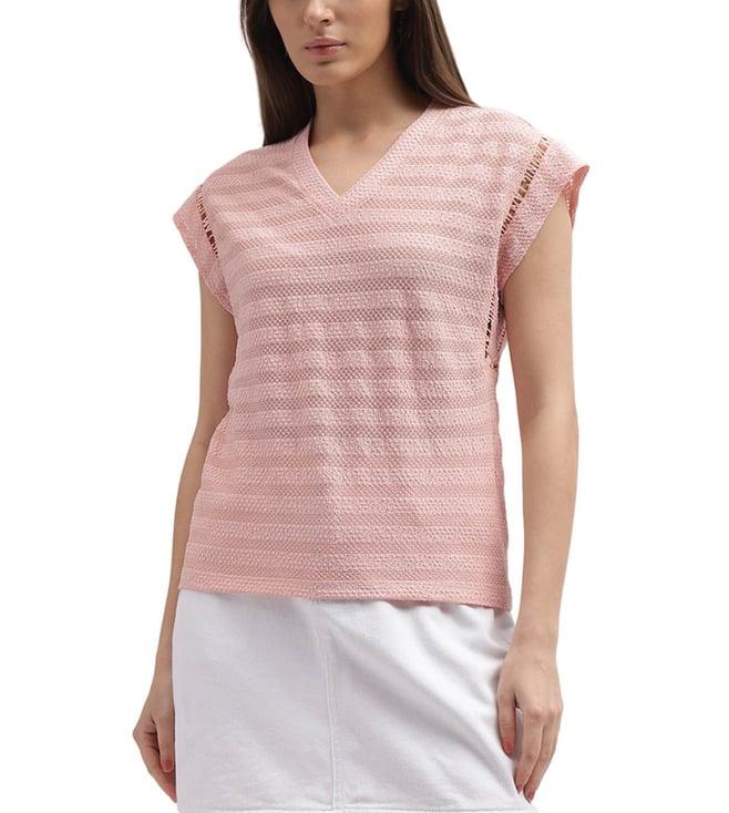 iconic pink striped regular fit t-shirt