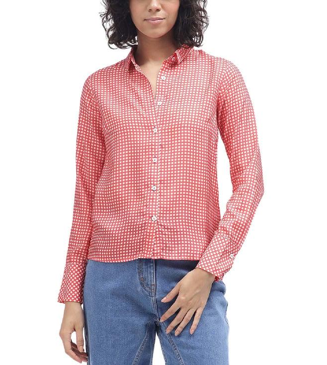 iconic red checked regular fit shirt