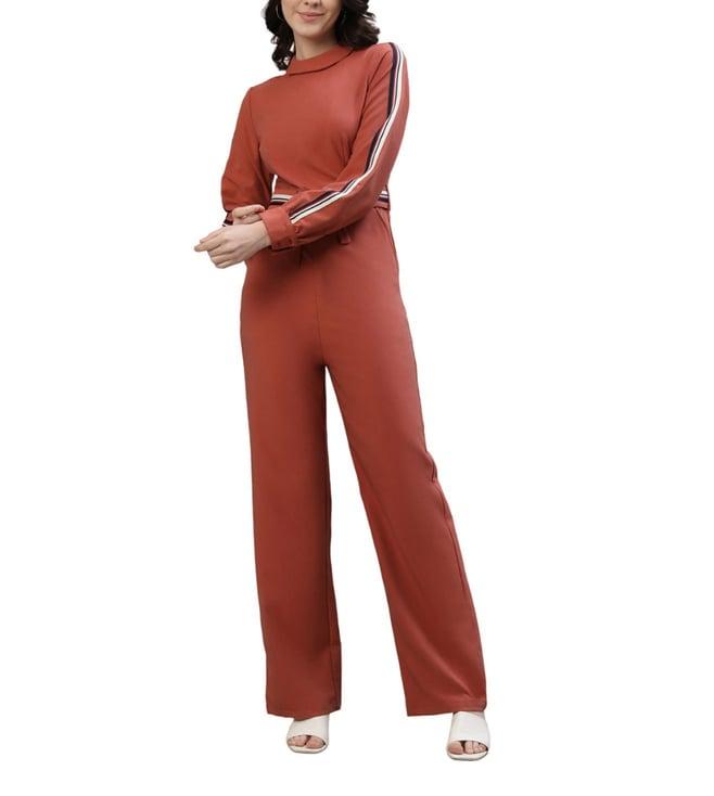 iconic rust regular fit jumpsuit