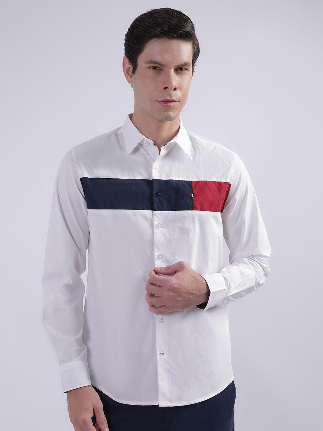 iconic spread collar cotton casual shirt