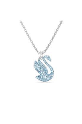 iconic swan stylish rhodium plated western women's pendant