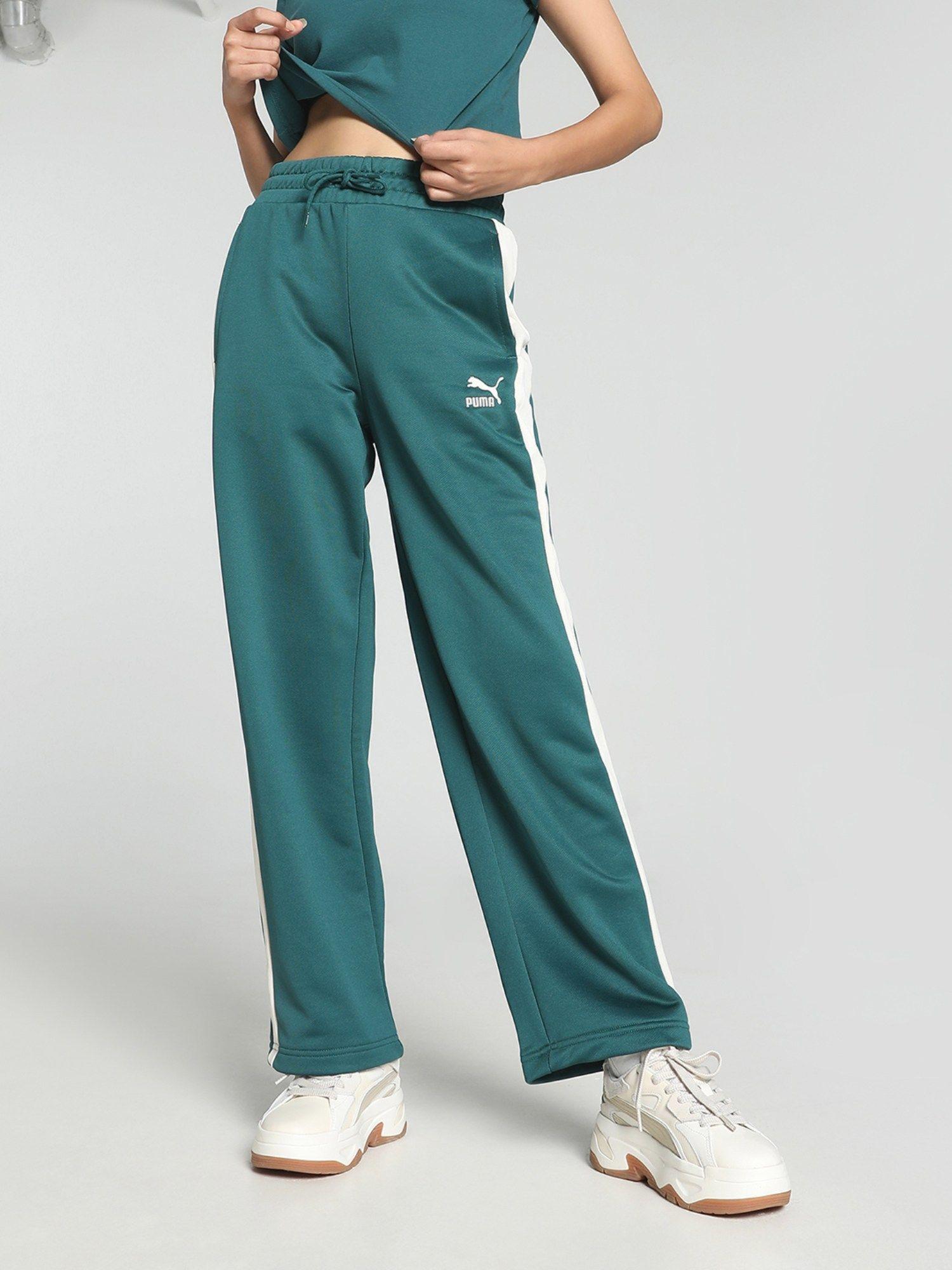 iconic t7 tracks womens teal sweatpants