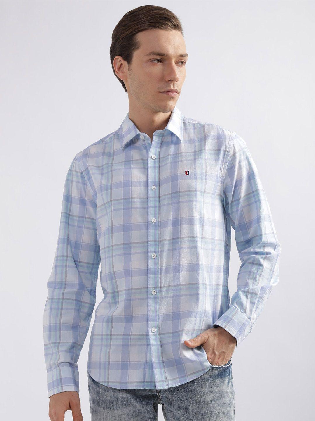 iconic tartan checked spread collar pure cotton casual shirt