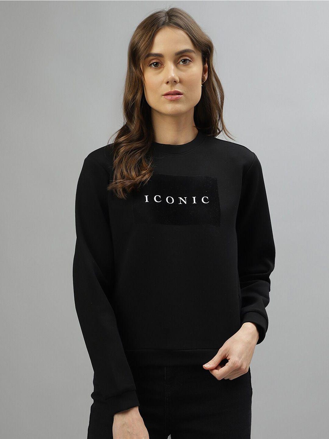 iconic typography printed sweatshirt