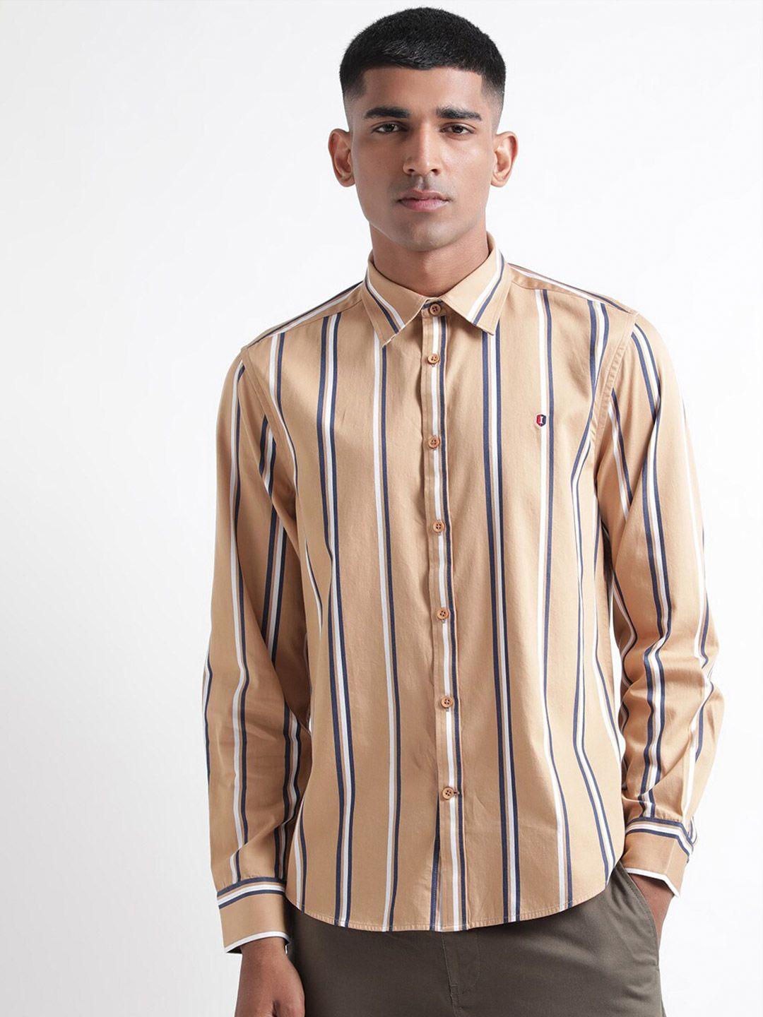 iconic vertical striped pure cotton casual shirt