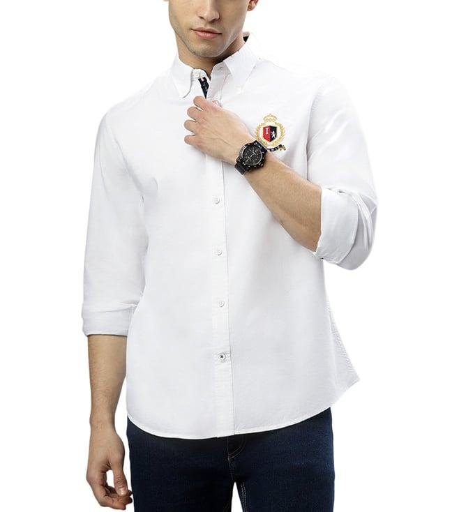 iconic white regular fit shirt