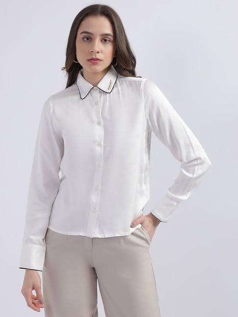 iconic white regular fit shirt