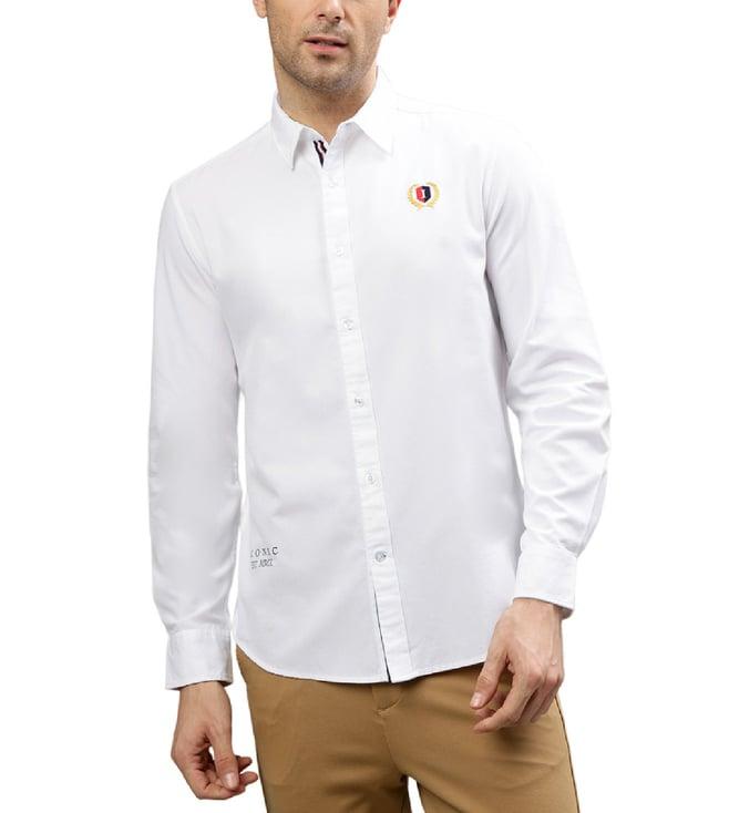iconic white slim fit shirt