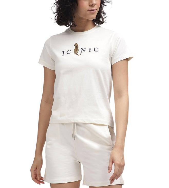 iconic white typography logo regular fit t-shirt