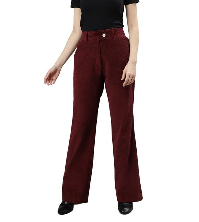iconic wine regular fit trousers
