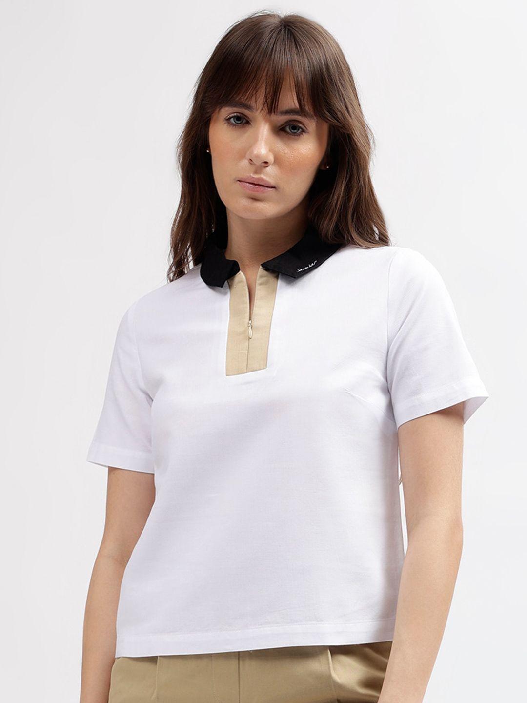 iconic women polo collar t-shirt