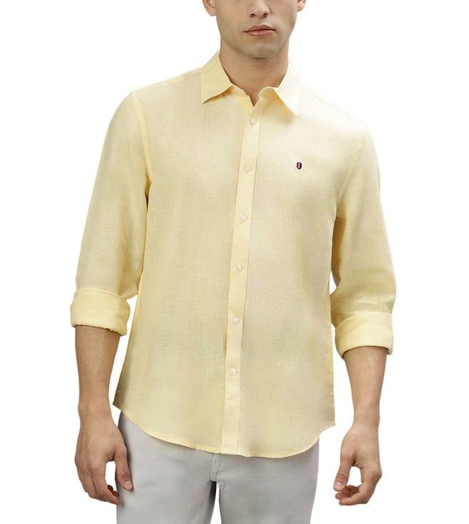 iconic yellow regular fit shirt
