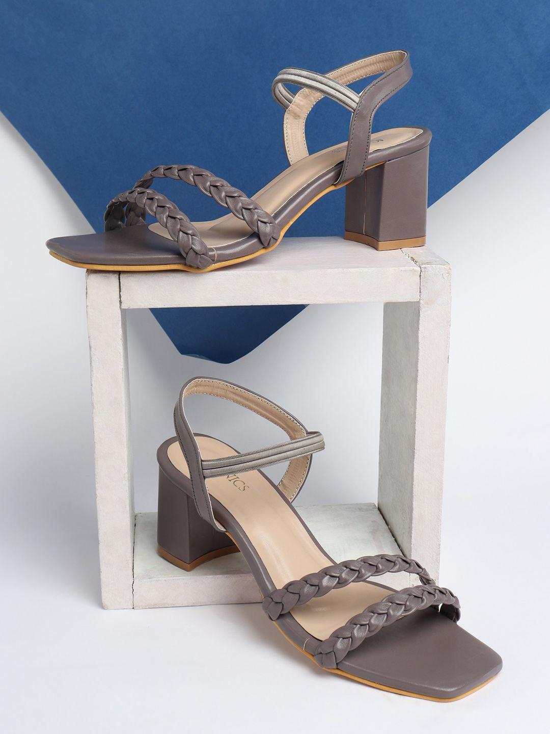 iconics mauve block sandals