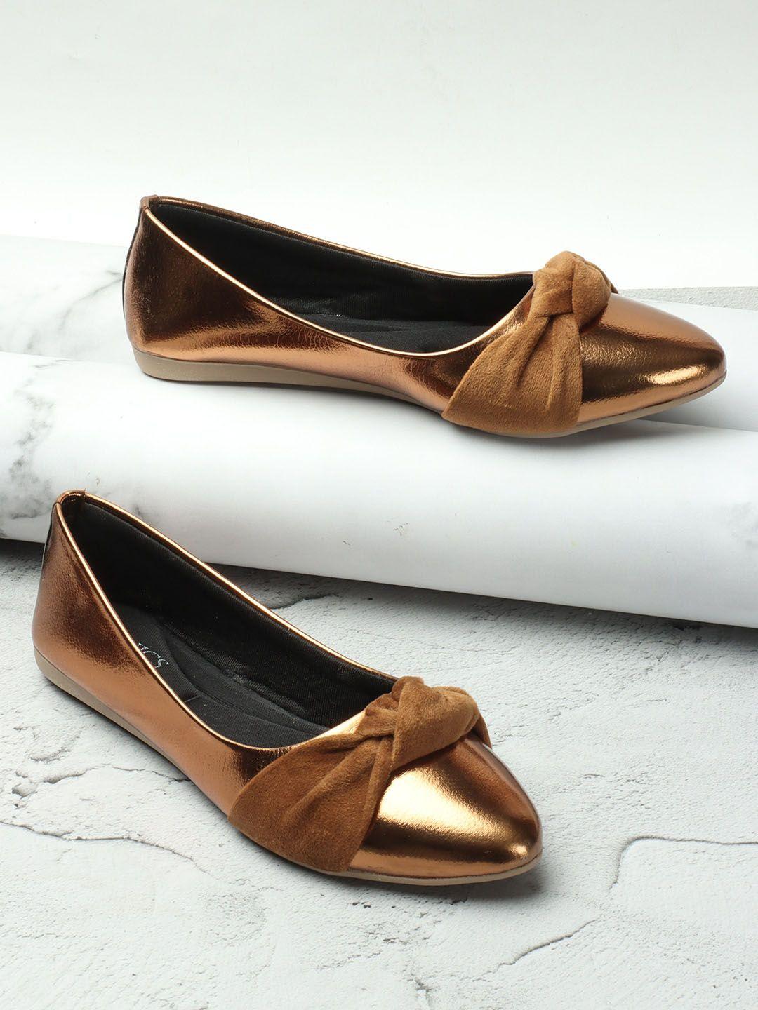 iconics pointed toe ballerinas with bows