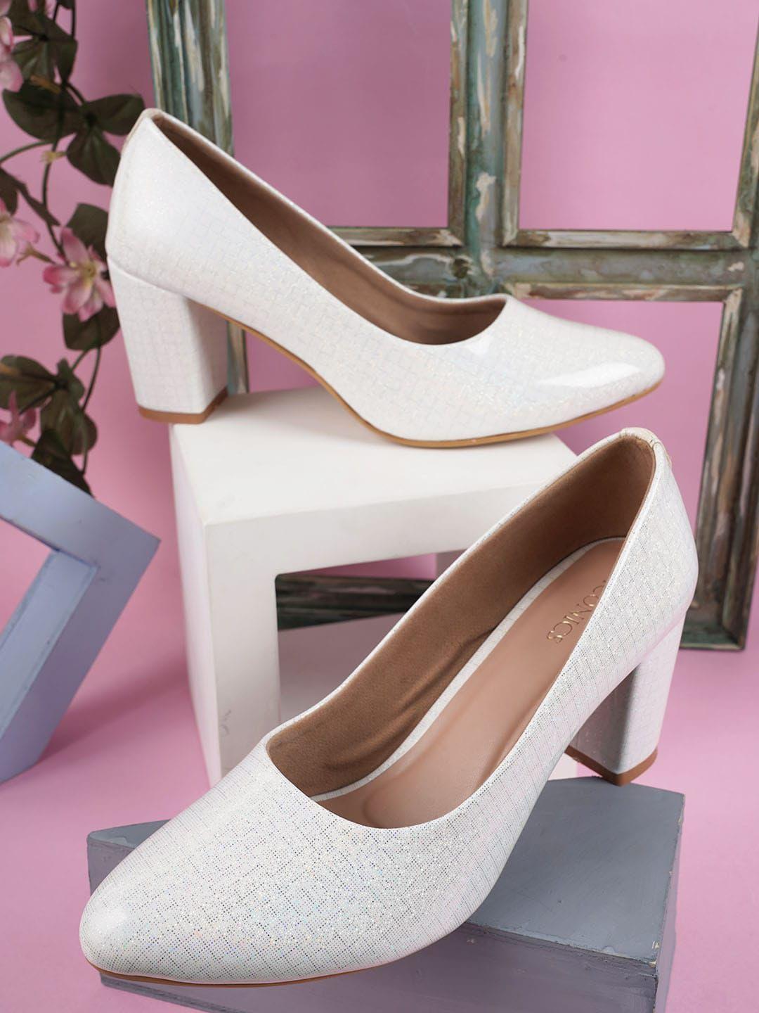 iconics pointed toe work block pumps