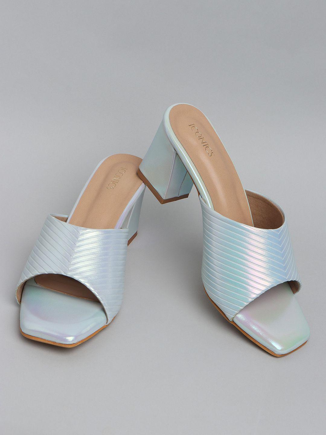 iconics textured block heels