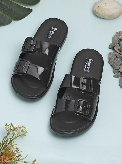 iconics women's black casual sandals